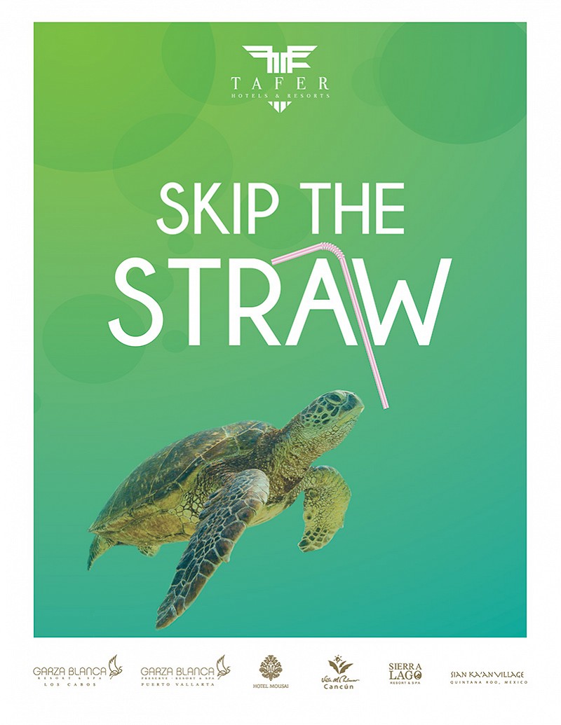 Tafer hotels to discontinue single use plastic straws