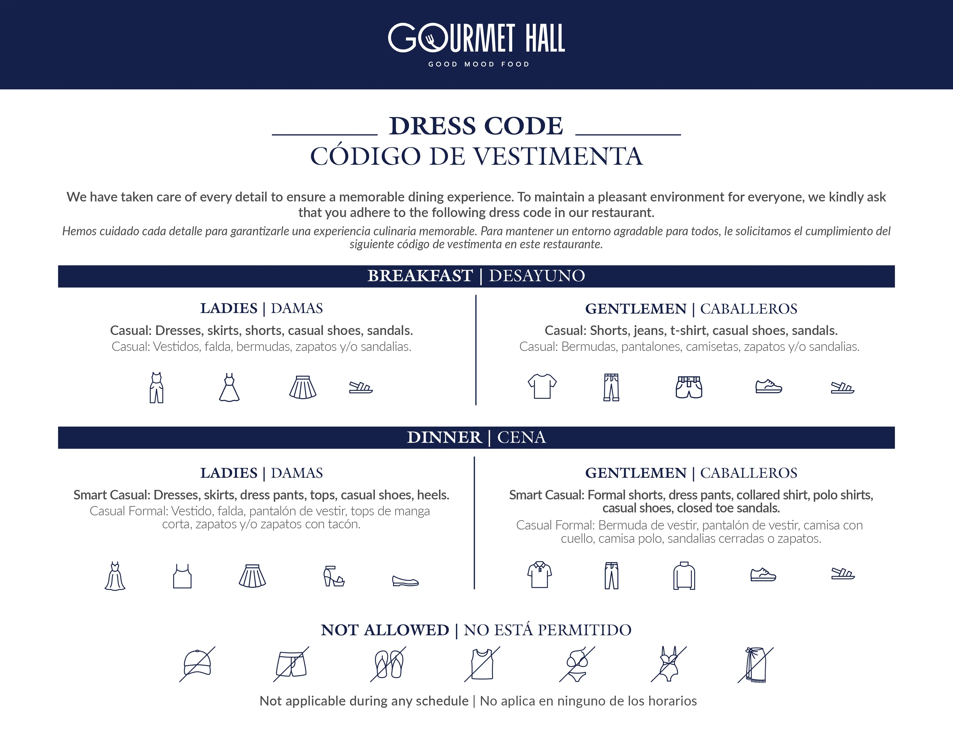 dresscode gourmet hall