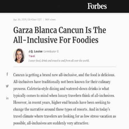 garza blanca cancun forbes article